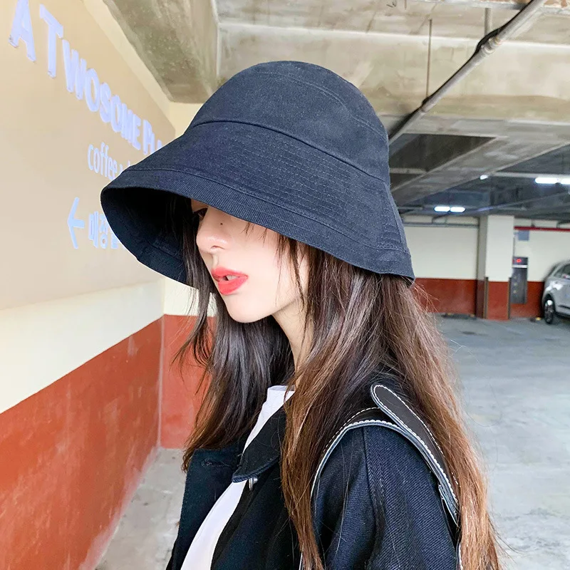 SP & CITY черная Рыбацкая шляпа женская панама Охотничья одноцветная складная ведро