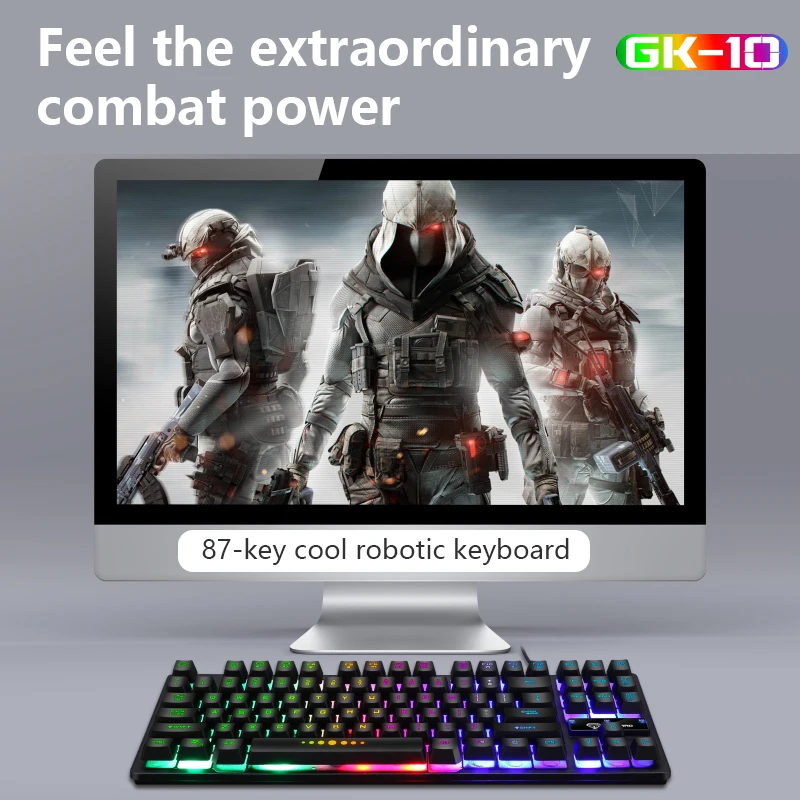 edition keyboard 87 keys blue switch gaming keyboards luminous characters for tablet desktop russianus sticker free global shipping