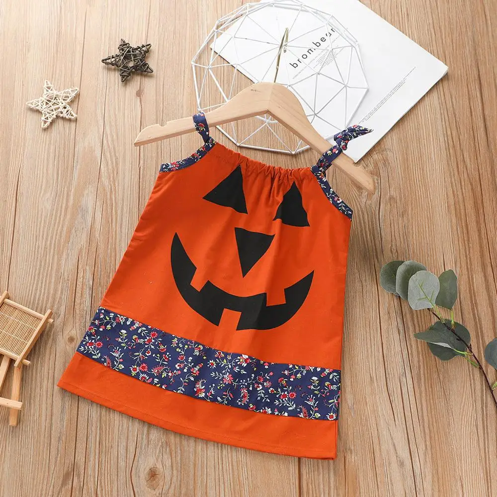 Малыша Одежда для детей малышей девочек без рукавов комплект одежды на Хэллоуин