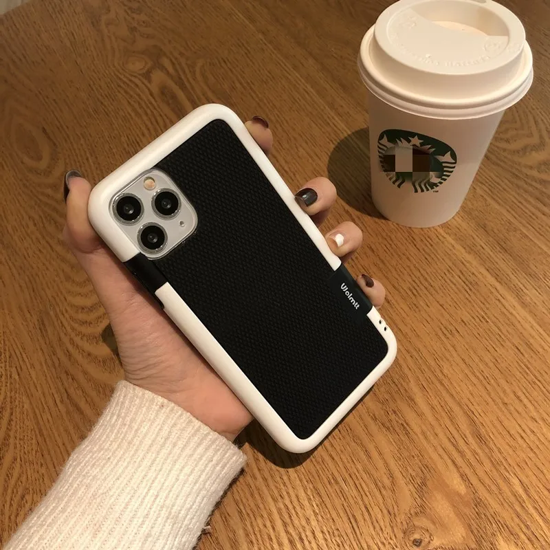 

New color contrast for iPhone 12 case personality trend for apple 11promax silicone xsmax all inclusive