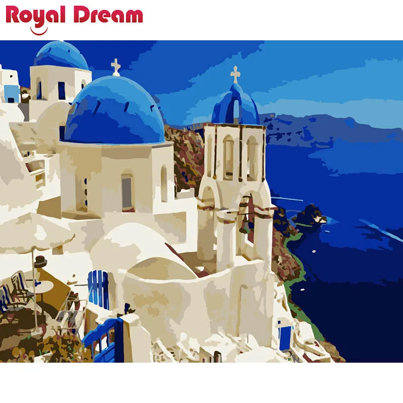 Набор для рисования по номерам на холсте европейская архитектура|Рисование и