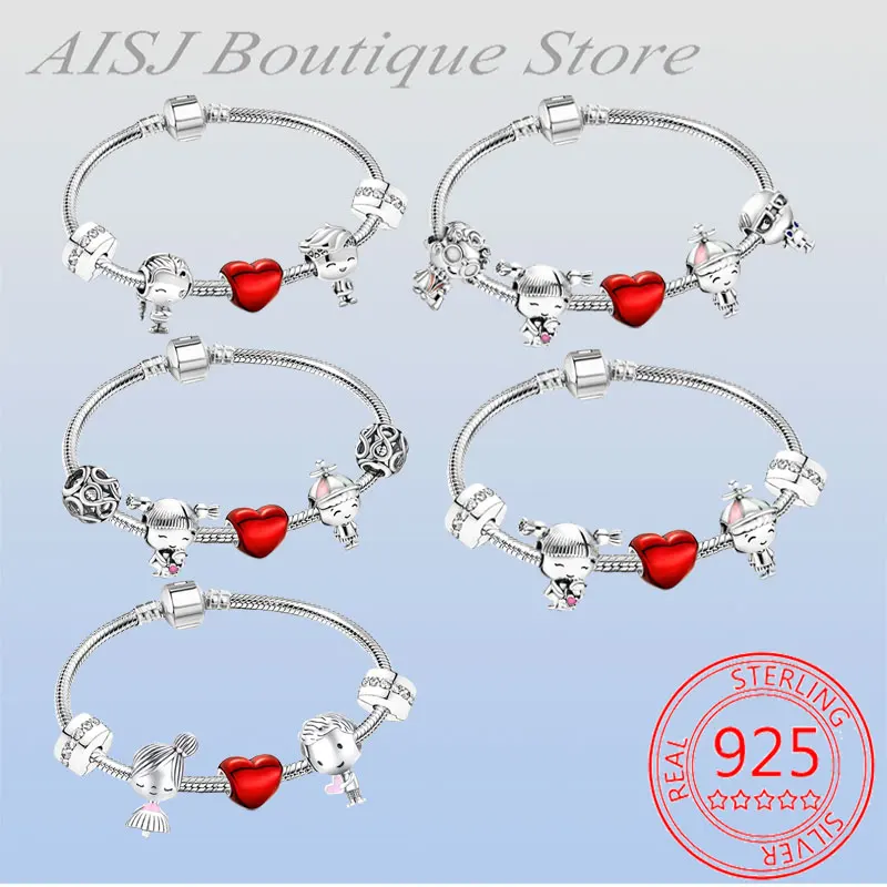 

2012 New Style S925 Sterling Silver Fashion Romantic Beaded Charm Bracelet Suitable For Women's Luxury Brand Jewelry Making