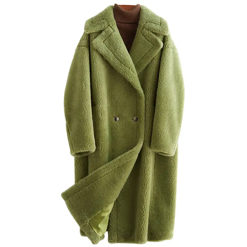 Fur Coat Female Real Winter Clothes 2020 Korean Long Sheep Shearing Jacket Women Vintage Wool Coats Warm Fur Top Hiver B19F75969