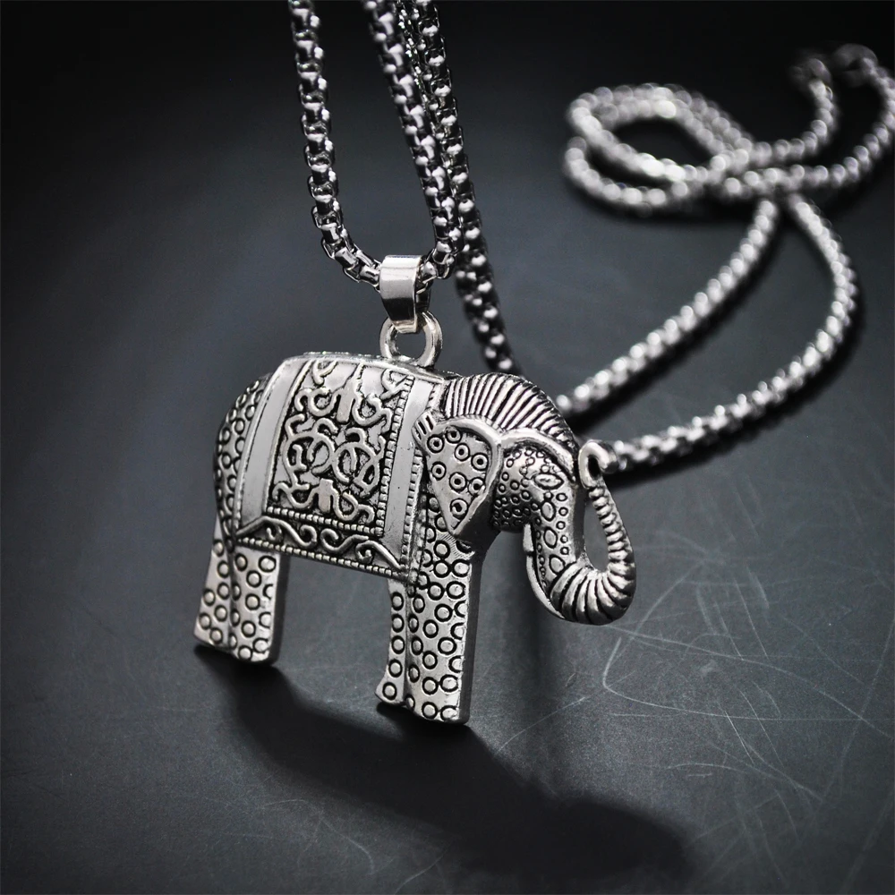 Женское винтажное ожерелье с подвеской в виде слона