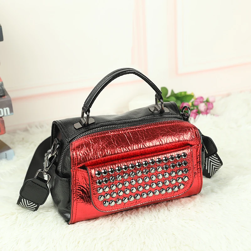 

Сумка кросс-боди Женская кожаная, Роскошный дизайнерский клатч на ремне со стразами, сумочка для девушек, 2019