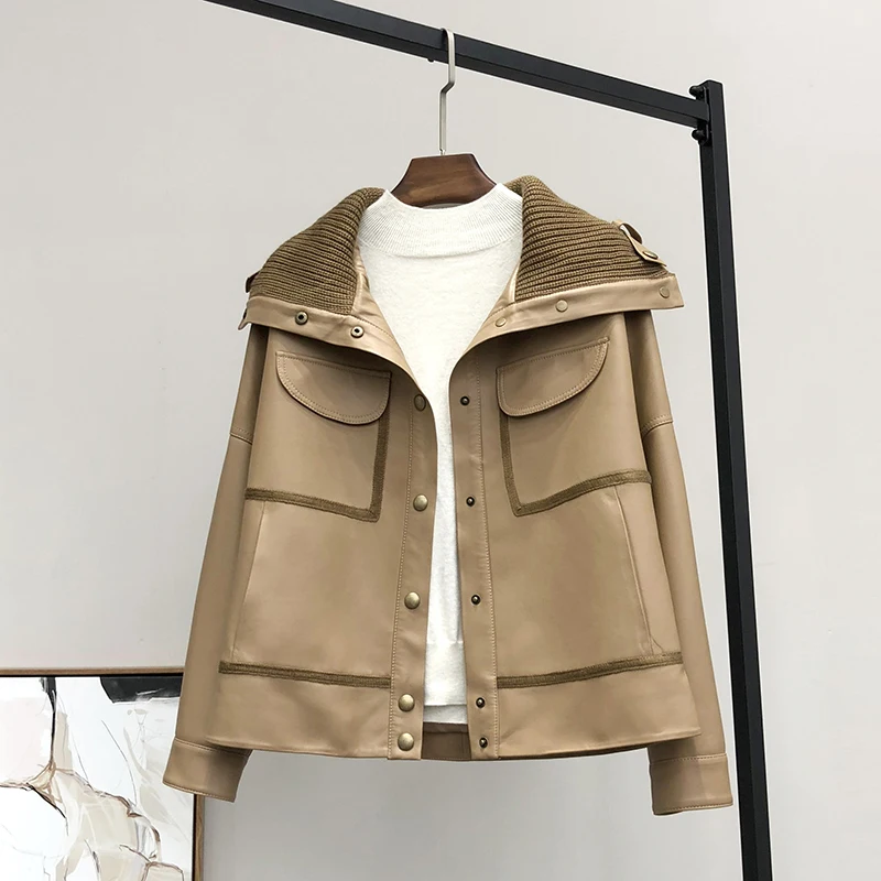 

Genuine Leather Jacket Women Korean Spring Autumn Sheepskin Real Leather Jacket Women Clothes 2020 Windbreaker 99026 YY1748
