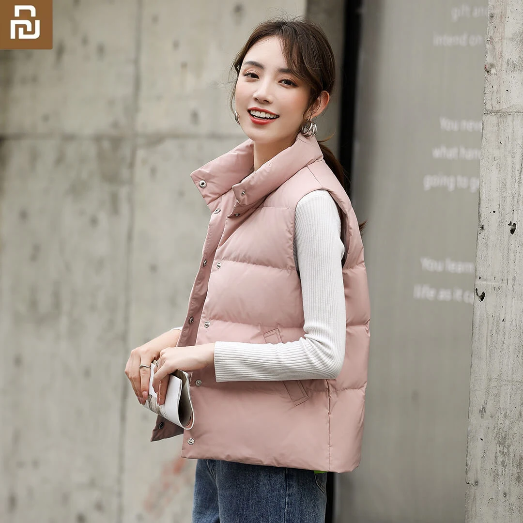 

2020 New Vest Youpin Fashion loose Ultralight Down Vest Women Duck Down Waistcoat Warm Vest Jacket Three colors of Down Vest