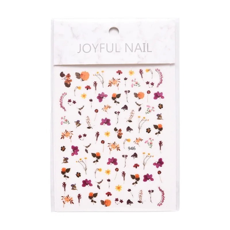

2021 spring new manicure stickers animal and plant stickers waterproof 3D watermark stickers ins nail art decorations