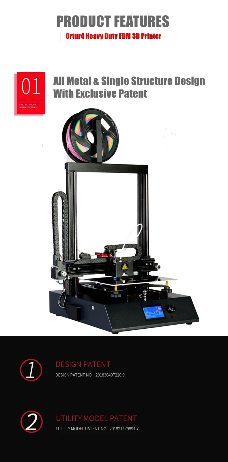 Новейший Ortur 3d принтер двухосевой линейный направляющий принтер 3D Съемная Углеродистая стальная пластина, печать с отключением питания