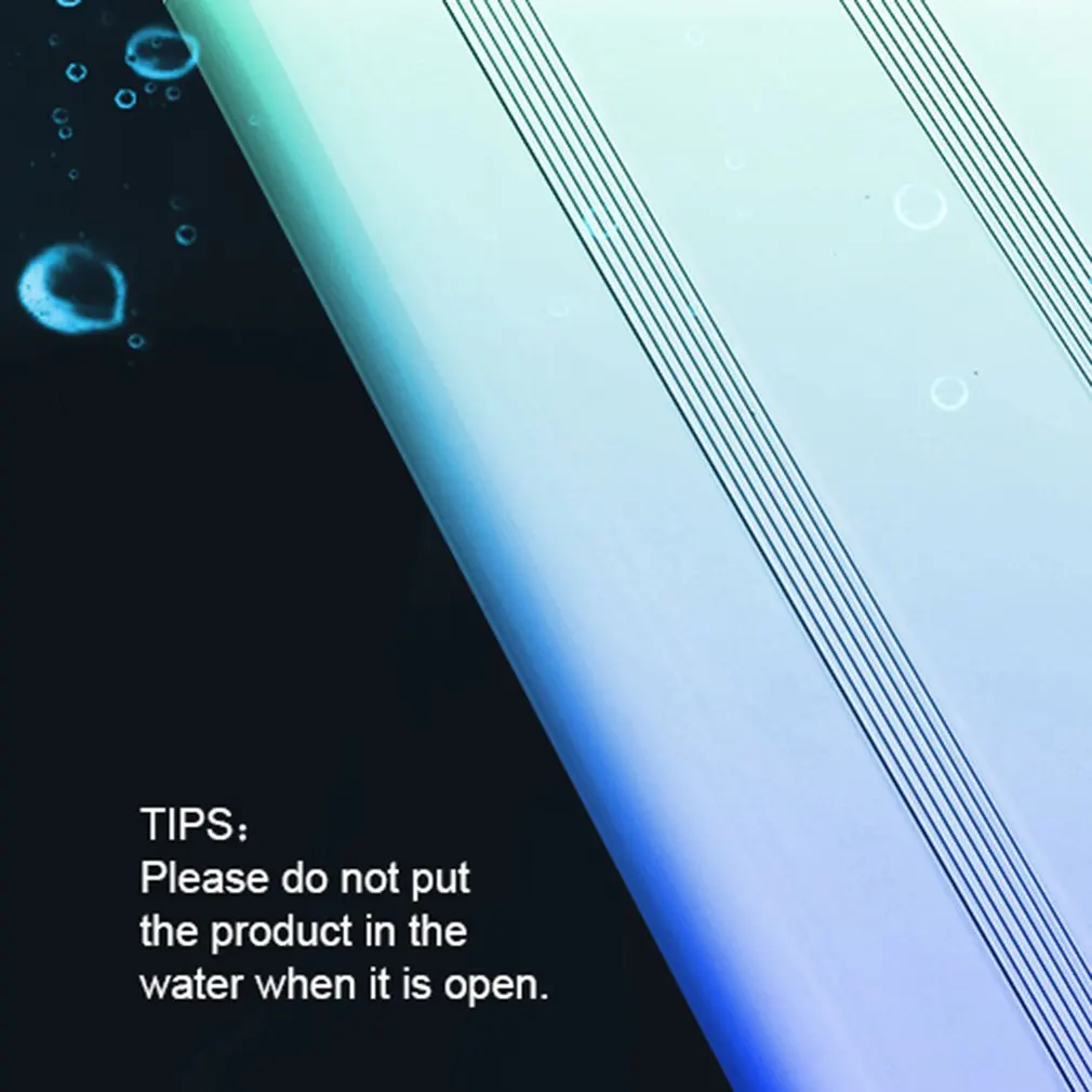 

Aquarium LED Light Super Slim Fish Tank Aquatic Plant Grow Lighting Waterproof Bright Clip Lamp Blue LED 18cm for Plants 90-260V