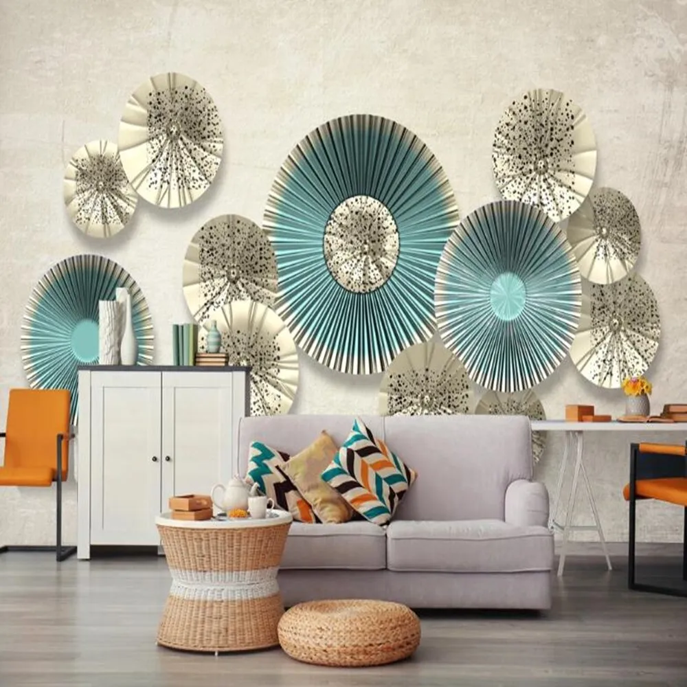 Пользовательский 3D стерео скандинавский минималистичный круглый фон для