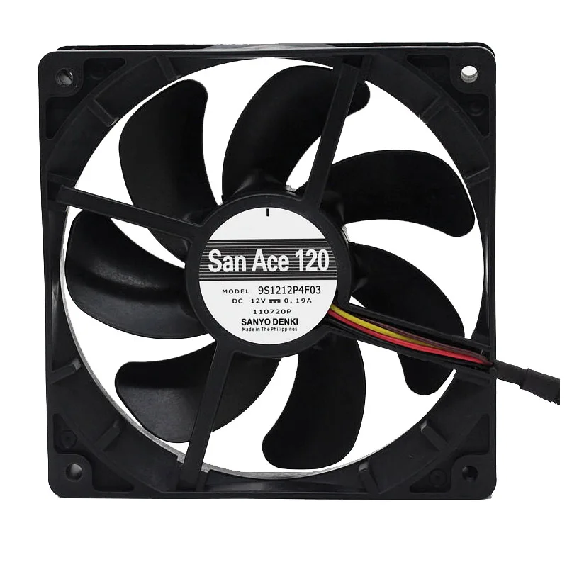 

SANYO 12cm chassis fan 4-pin PWM temperature controlled mute fan 9S1212P4F03 120x120x25mm cooler