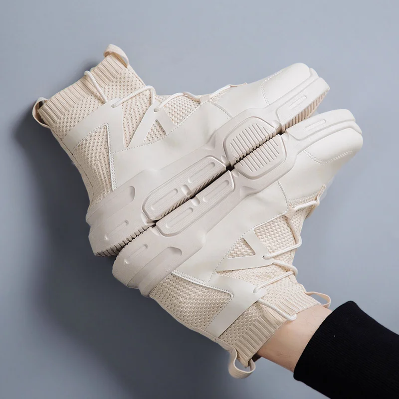 RUIFF осенняя и зимняя мужская Носки с высоким берцем обувь кроссовки на танкетке