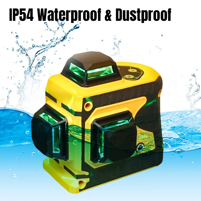 3D 12 линия лазерный уровень с лазером зеленого цвета светильник Авто