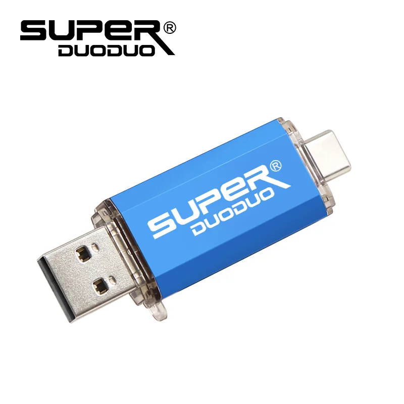 blue Цветной USB 2,0 type-C металлический usb флеш-накопитель 16 ГБ 32 ГБ 64 ГБ 128 ГБ ключ usb флешка флеш-накопитель USB 2,0 для телефона type C - Цвет: blue