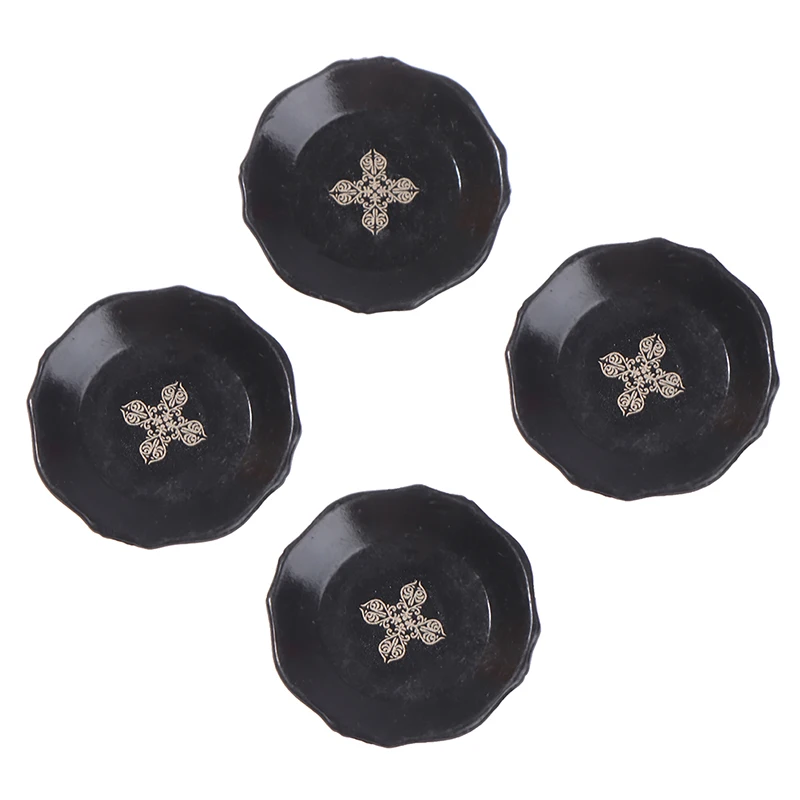 4 шт./компл. 1/12 миниатюрная полимерная печатная тарелка для кукольного домика