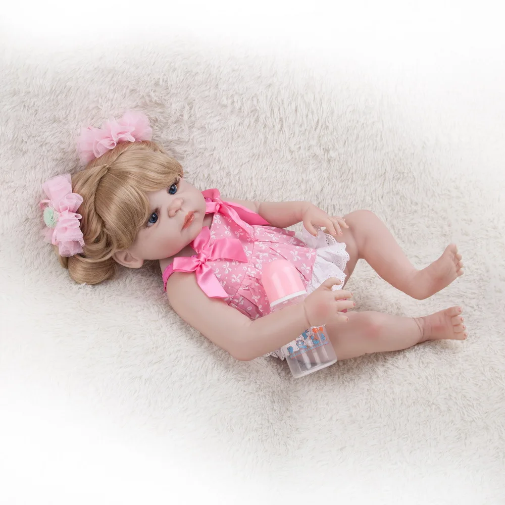 Pickwoo bebes кукла реборн 48 см 55 куклы для маленьких девочек Мягкие силиконовые Boneca