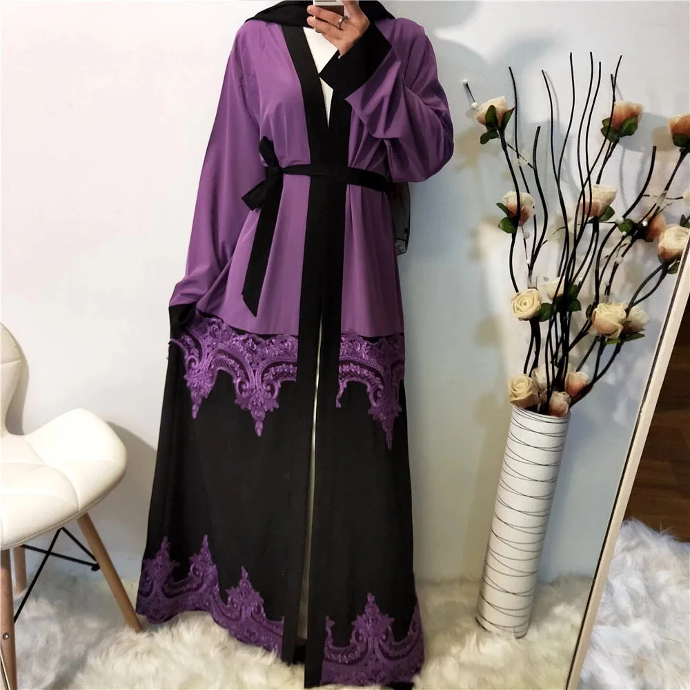 

Open Abaya Dubai Kimono Muslim Hijab Dress Abayas For Women Moroccan Kaftan Qatar Oman Caftan Marocain Turkey Islamic Clothing