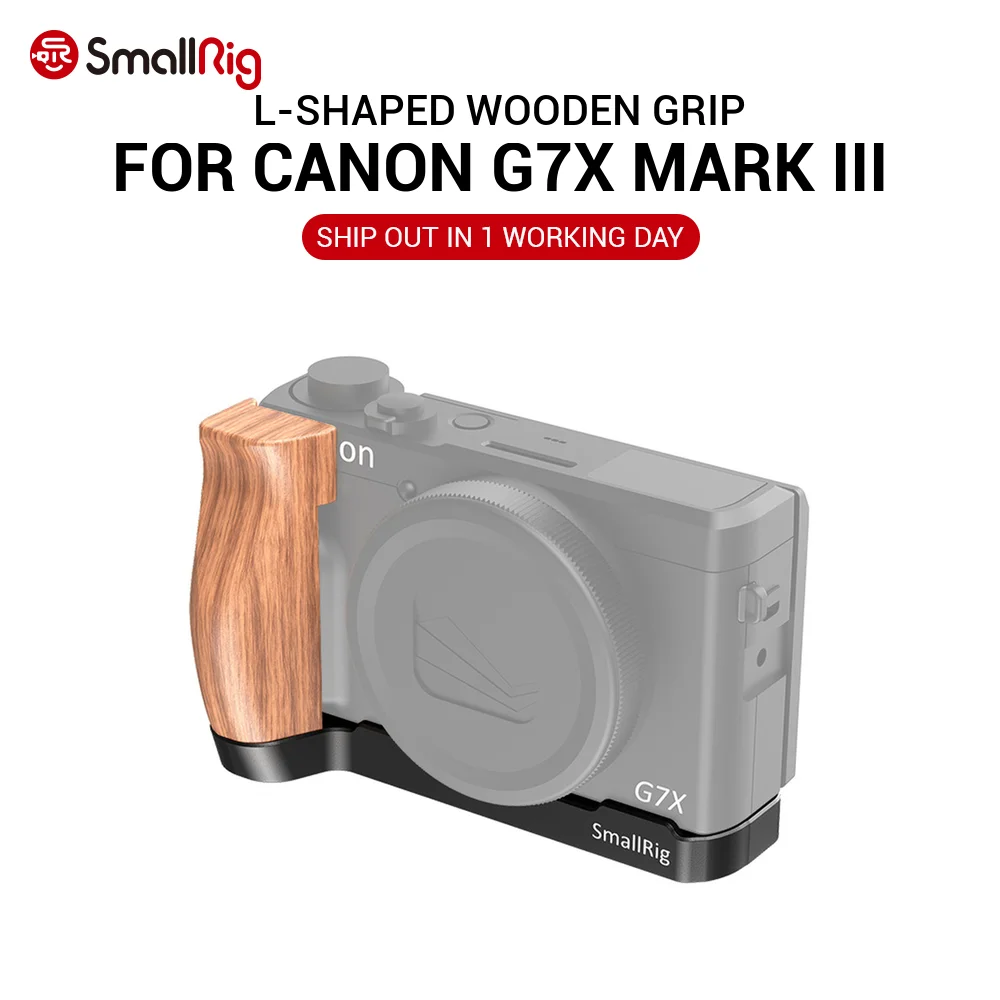 L образная деревянная ручка SmallRig для Canon G7X Mark III W/ 1/4 резьбовых отверстий штатива