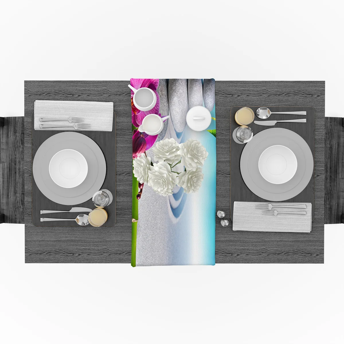 Китай Zen Bamboo Stone Nature настольная дорожка вечерние свадебные украшения для