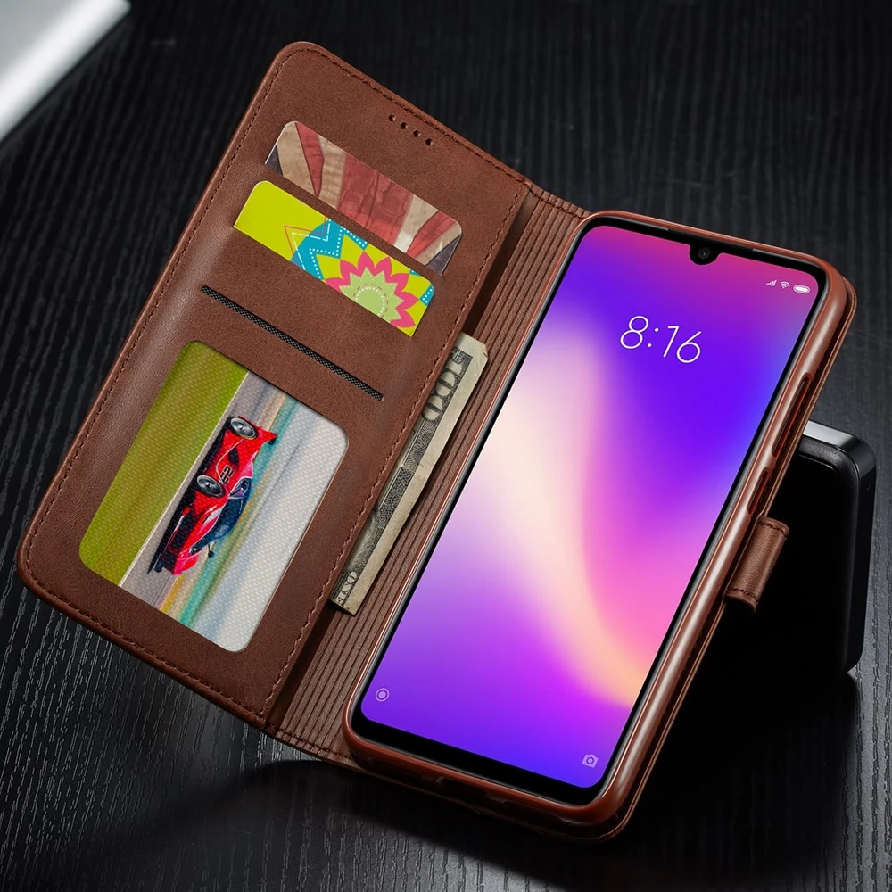 LLZ.COQUE Folio Premium Leather TPU Case for Redmi Note 7 Slim Magnetic Wallet Cover Xiaomi Mi A2 Lite 6 6A 5 | Мобильные телефоны
