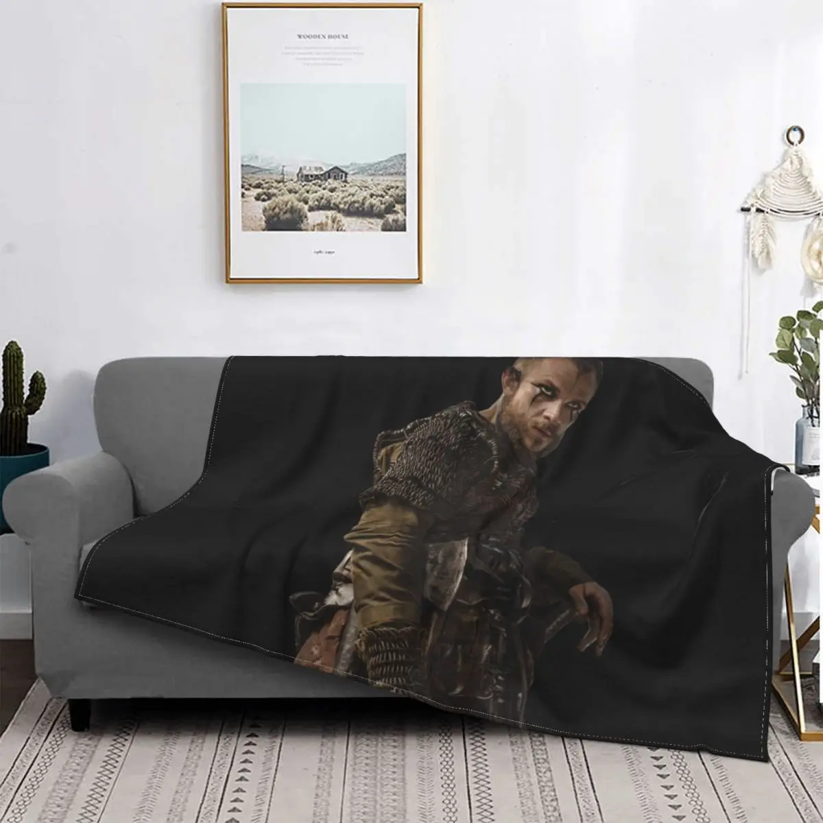 

Floki Vikings Blanket Flannel Summer Fan Series Portable Lightweight Throw Blankets for Home Travel Quilt