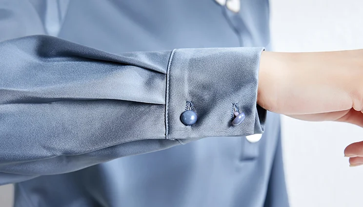 

Lady office shirt elegant female long sleeve chiffon blouse korean casual clothing 2021 new stitching fashion women tops