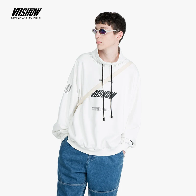 Бренд VIISHOW 2019 осенние мужские свитшоты повседневные толстовки белые хип-хоп топы