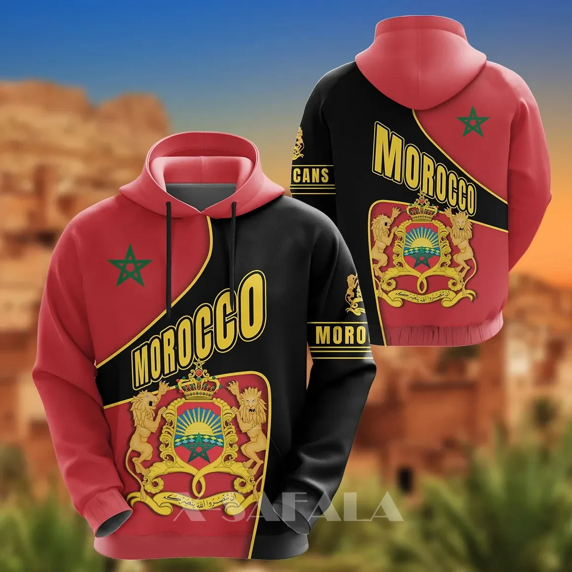 

Morocco Zip Hoodie Spaint Style 3D Full Print Size Hoodie Man Women Outwear Zipper Pullover Sweatshirt Unisex-1
