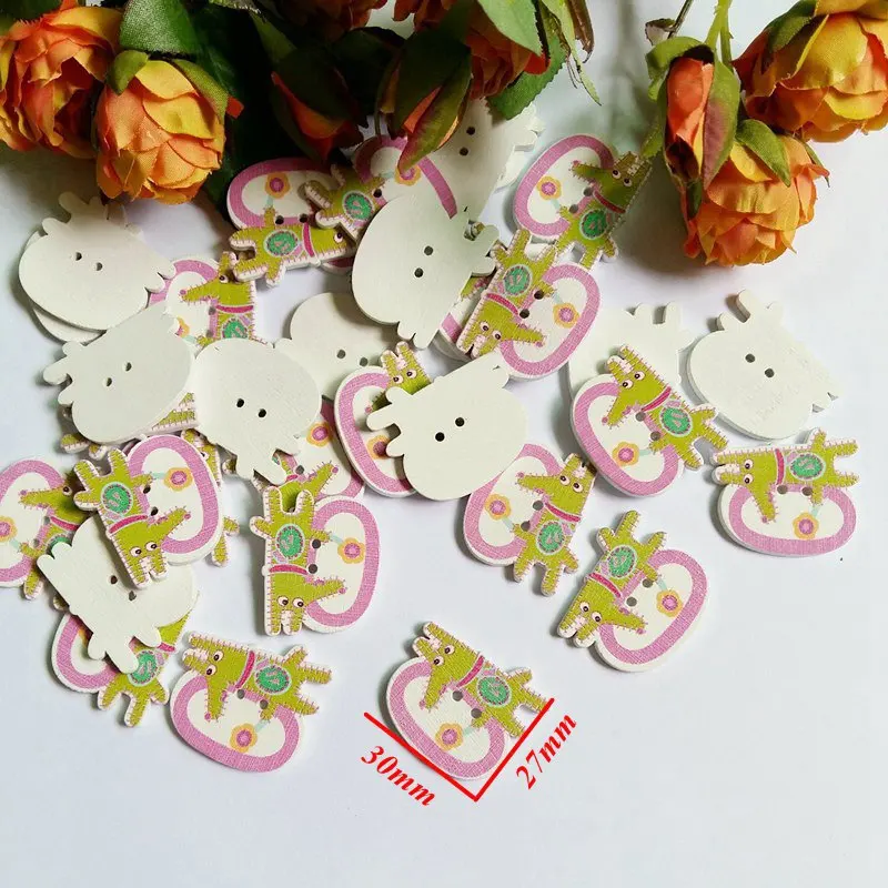 30 шт./упак. (каждого номера 3 шт.) 2 отверстия деревянные пуговицы для шитья