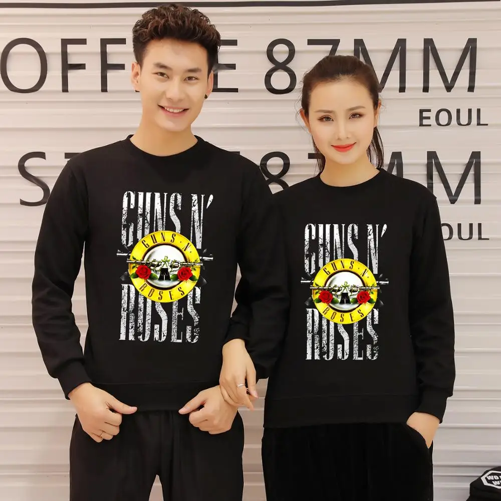 

2020 New GunsN'Roses Rock Printing Hoodies Sweatshirts Harajuku Crew Neck Sweats Men Clothing Loose Men's Outwear Fall