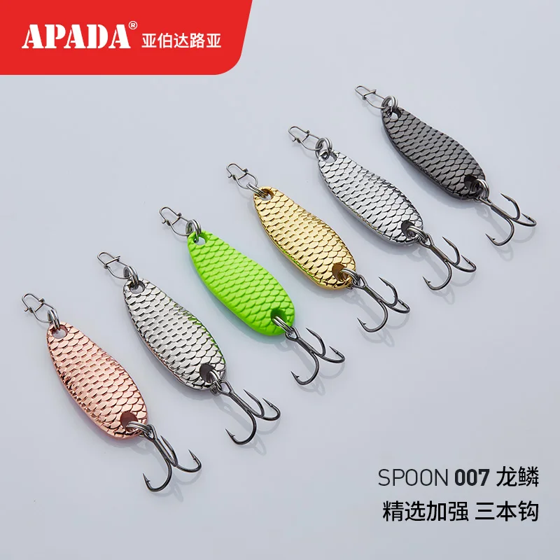 APADA Spoon 007 Loong весы тройной крючок 10 г/15 г 43 50 мм многоцветный цинковый сплав