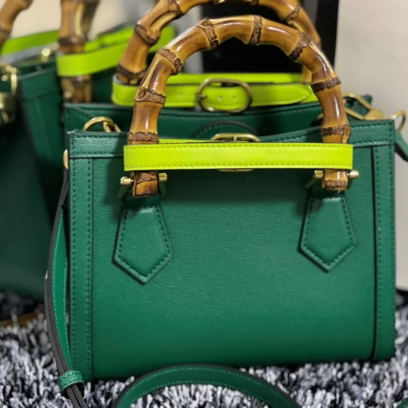 

Women's bags 2021 new fashion European and American trend first layer leather bamboo tote bag shoulder bag messenger bag handbag