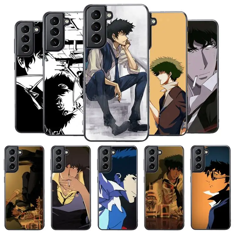 

Spike Spiege Cowboy Bebop Phone Case For Samsung S21 s20 s30 s10 s9 s8 s7 s6 s5 note20 ultra plus edge PC&TPU soft Cover
