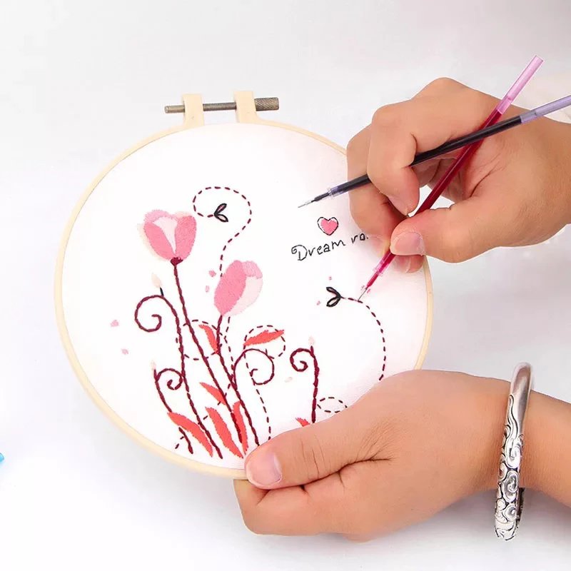 10 шт./компл. Водорастворимая Ручка для вышивки крестиком водные стираемые ручки