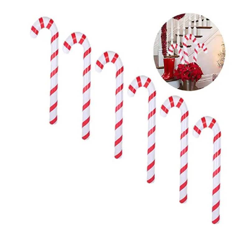 

Various Christmas Inflatable Candy Canes Christmas Decoration Candy Cane Balloons For Party Home Merry Christmas Tree Decoration