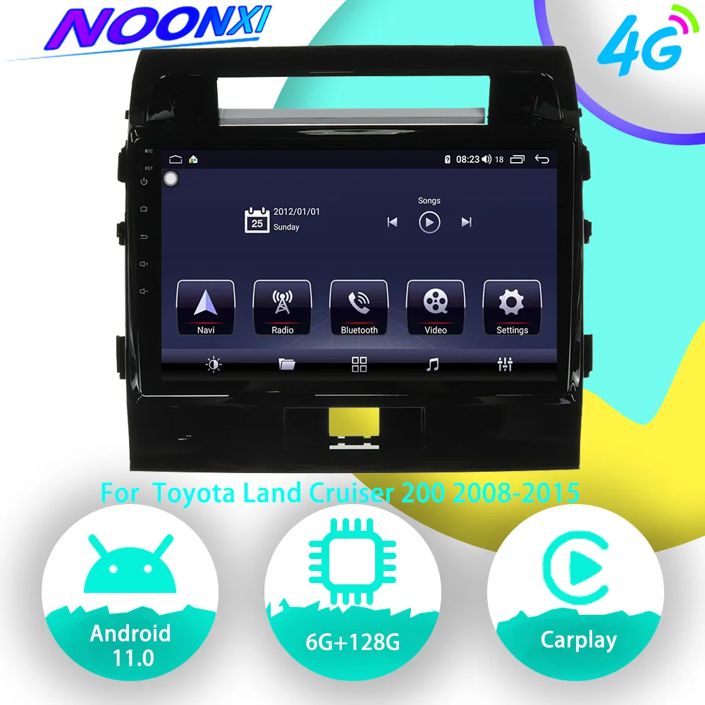

Автомагнитола 128G на Android, мультимедийный плеер для Toyota Land Cruiser 200, 2008-2015, головное устройство с GPS-навигацией, видео, аудио