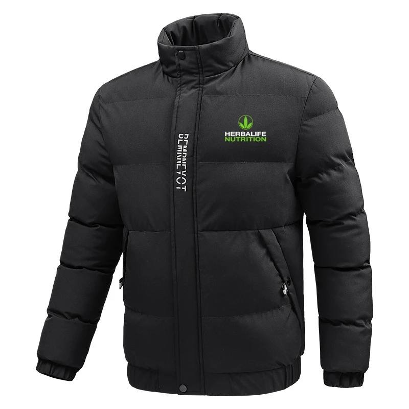 

Куртка Herbalife Nutrition мужская с воротником-стойкой, Повседневная Уличная одежда с хлопковой подкладкой, плотное теплое пальто, легкая уличная о...