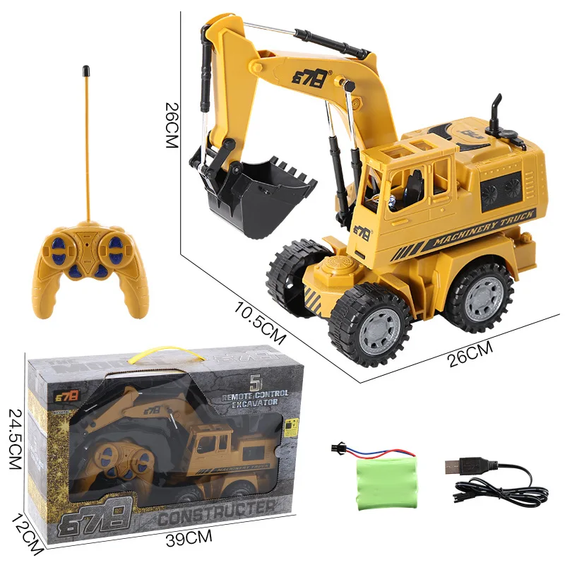

New Remote Control Engineering Vehicle Toy 5 Channel Digging Simulation Excavator 8078E Remote Control Engineering Vehicle Toys