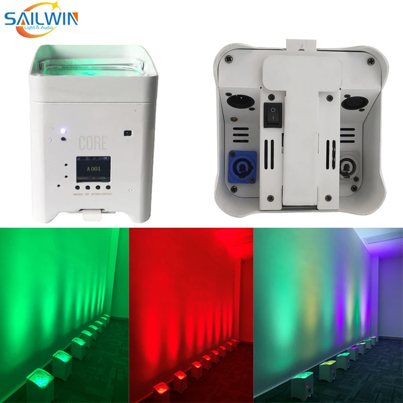 Sailwin 4x18 Вт RGBAW УФ перезаряжаемый аккумулятор WIFI мобильный умный светодиодный