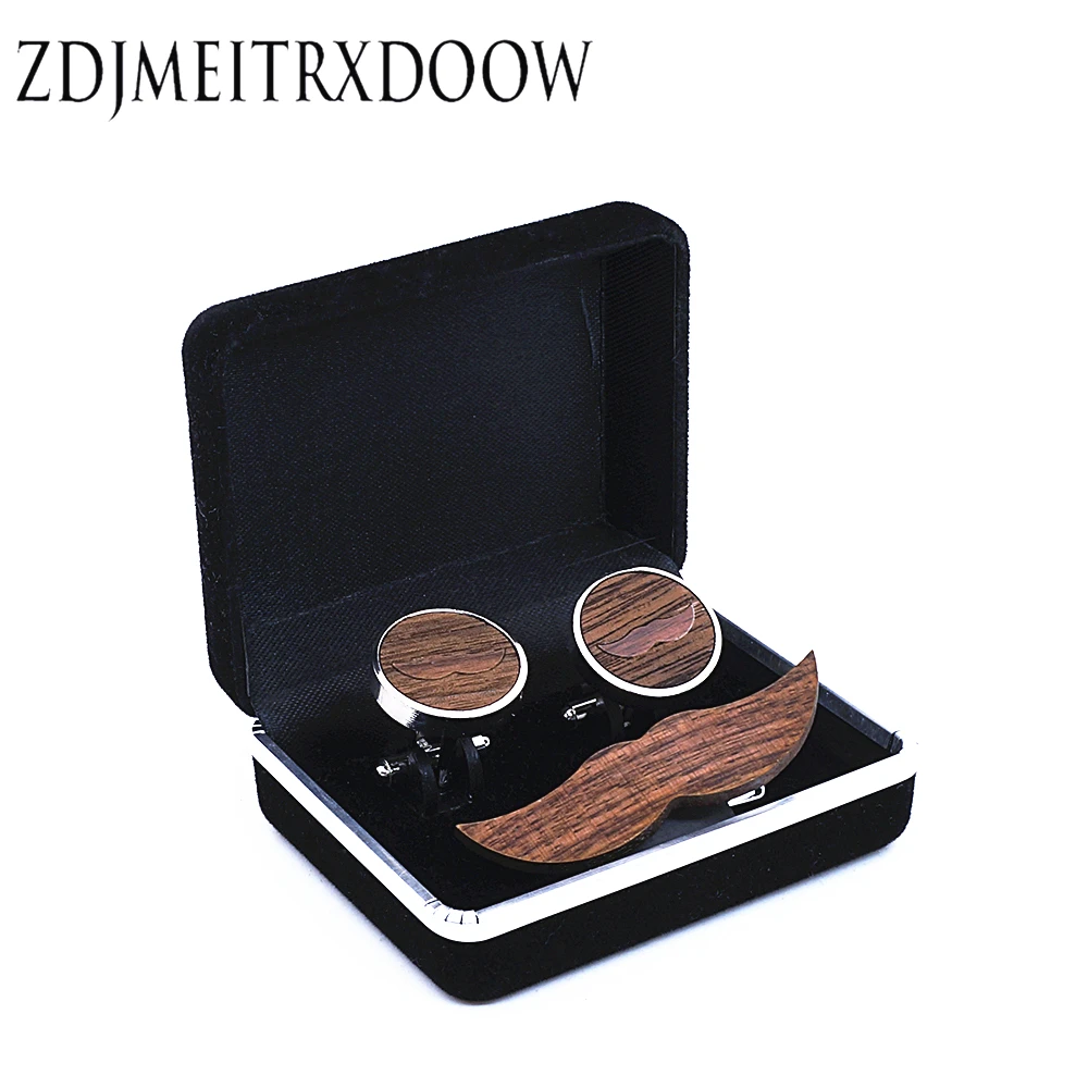 Классический металлический КИТ деревянный зажим для галстука бороды Мужские