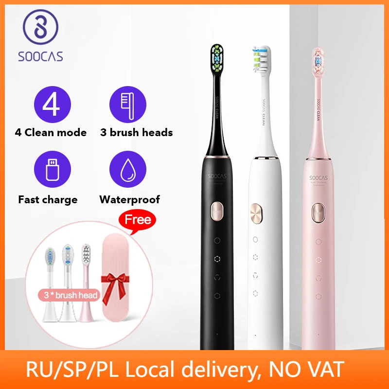 

Xiaomi Electric Toothbrush USB Chargeable Waterproof Ultrasonic Automatic Tooth Brush SOOCAS Sonic Brush For Christmas Gifts