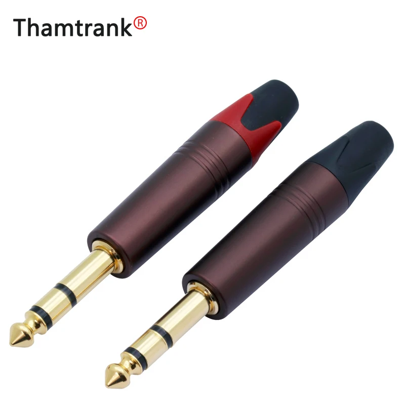 Позолоченный 3 полюсный стерео аудио разъем 6 35 мм высококачественный штекер 5