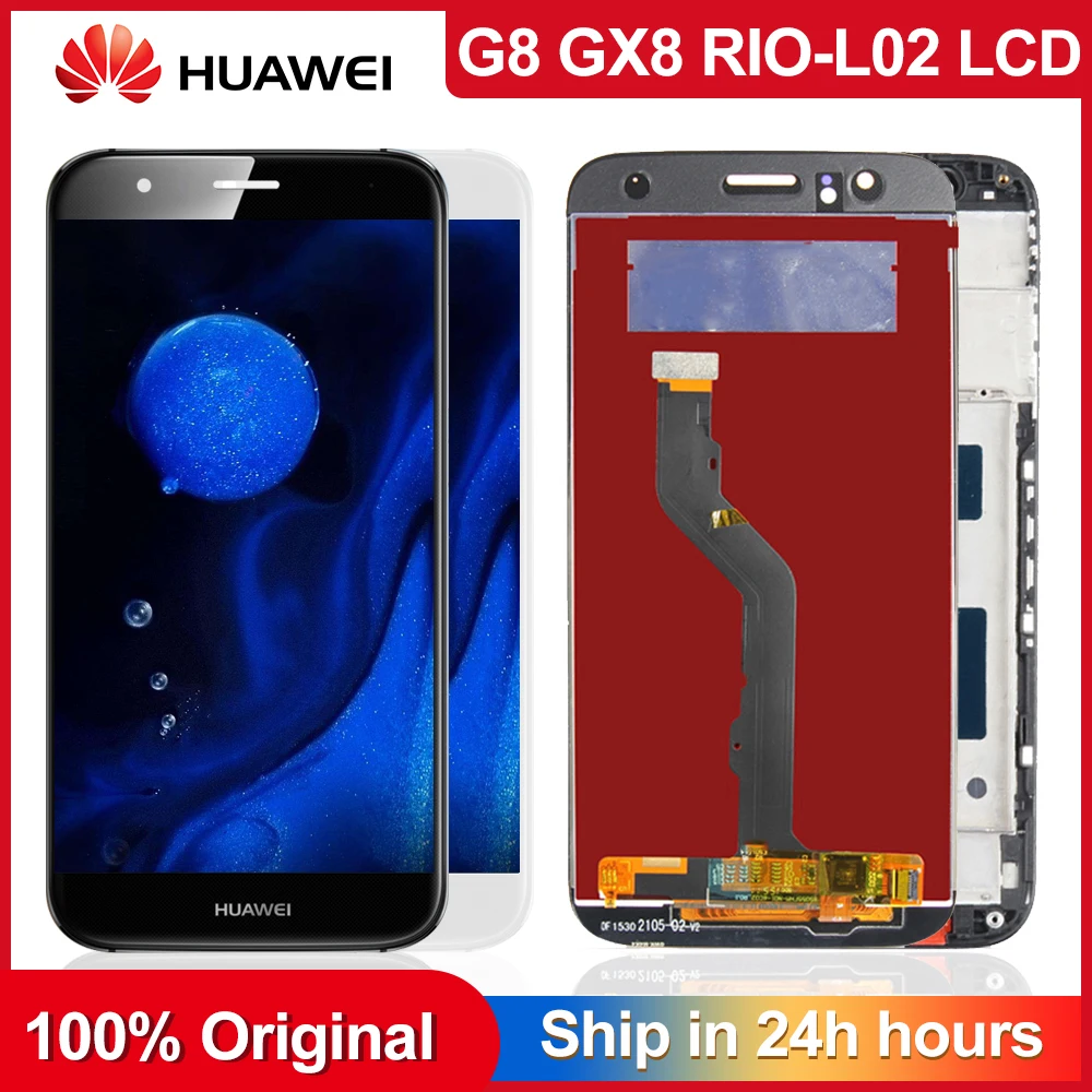 Оригинальный дисплей для HUAWEI G8 сменный сенсорный ЖК-экран с рамкой экрана GX8