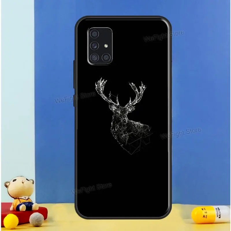 Deer Silhouette Painting Case For Samsung Galaxy A52 A12 A22 A32 A42 A72 A52S A21S A50 A70 A11 A31 A71 A51 Cover | Мобильные
