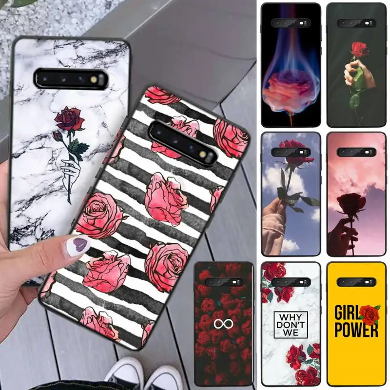 Роскошный брендовый чехол с розой Романтическая любовь для Samsung Galaxy S8 S9 S10e S20 PLUS J6