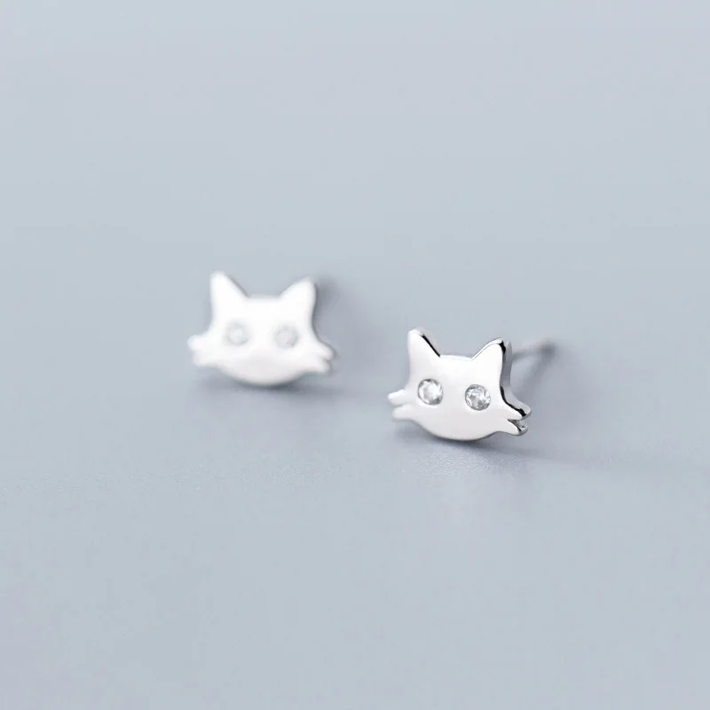 Женские серьги гвоздики из серебра 925 пробы с фианитом|Серьги-гвоздики| |