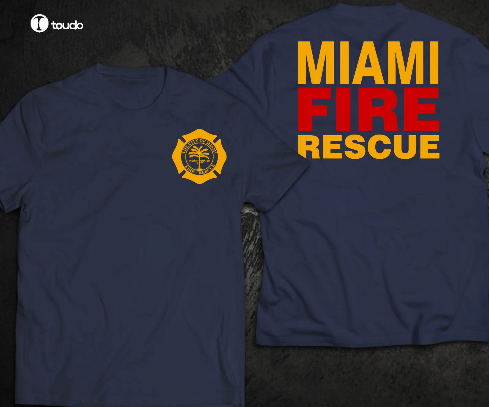 Новинка Майами Пожарный Пожарная служба индивидуальная футболка|Мужские