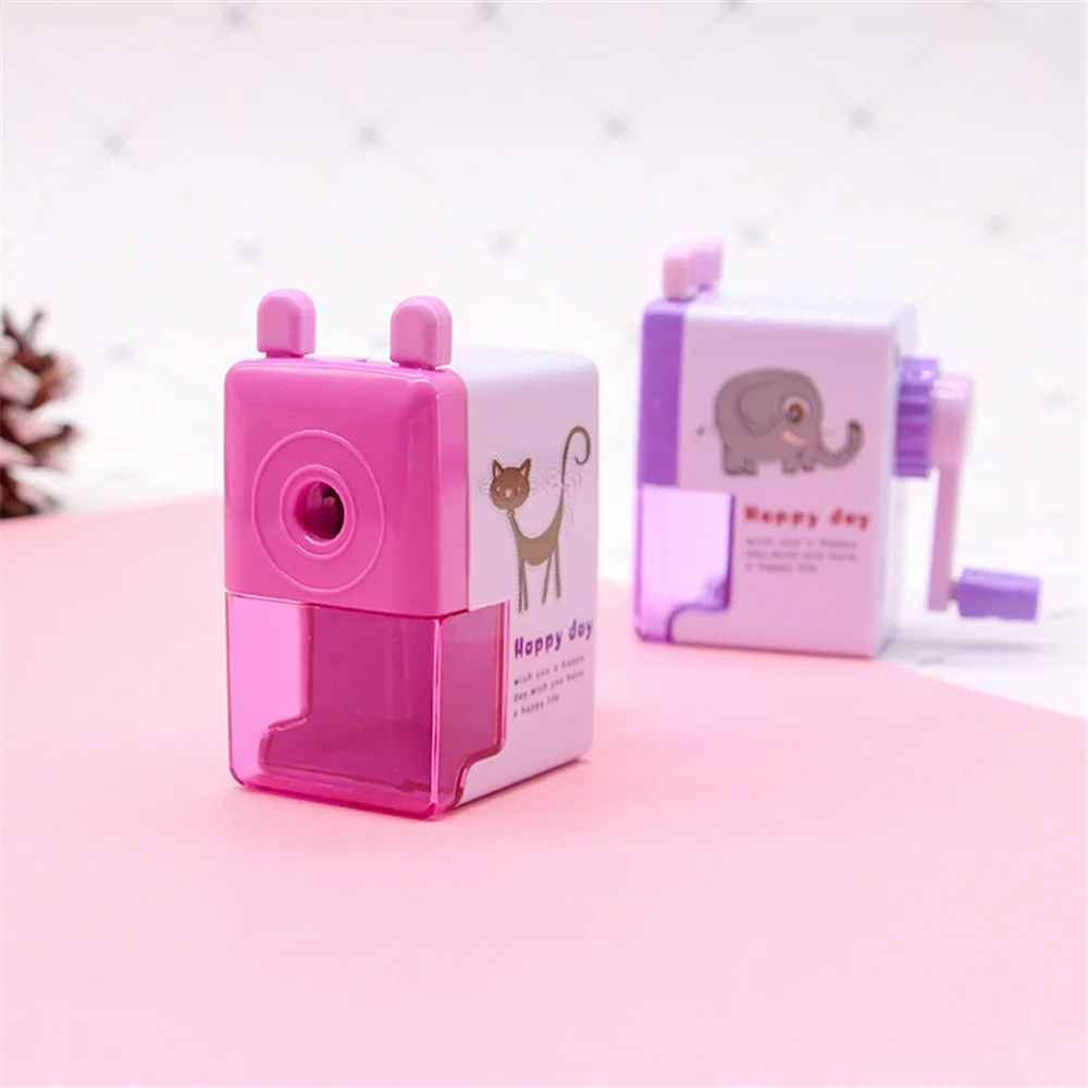 

1PC Cute Animal Pencil Sharpener Kawaii Stationery for School Hand Crank Pen Cutter School Office Supplies Kids Gifts
