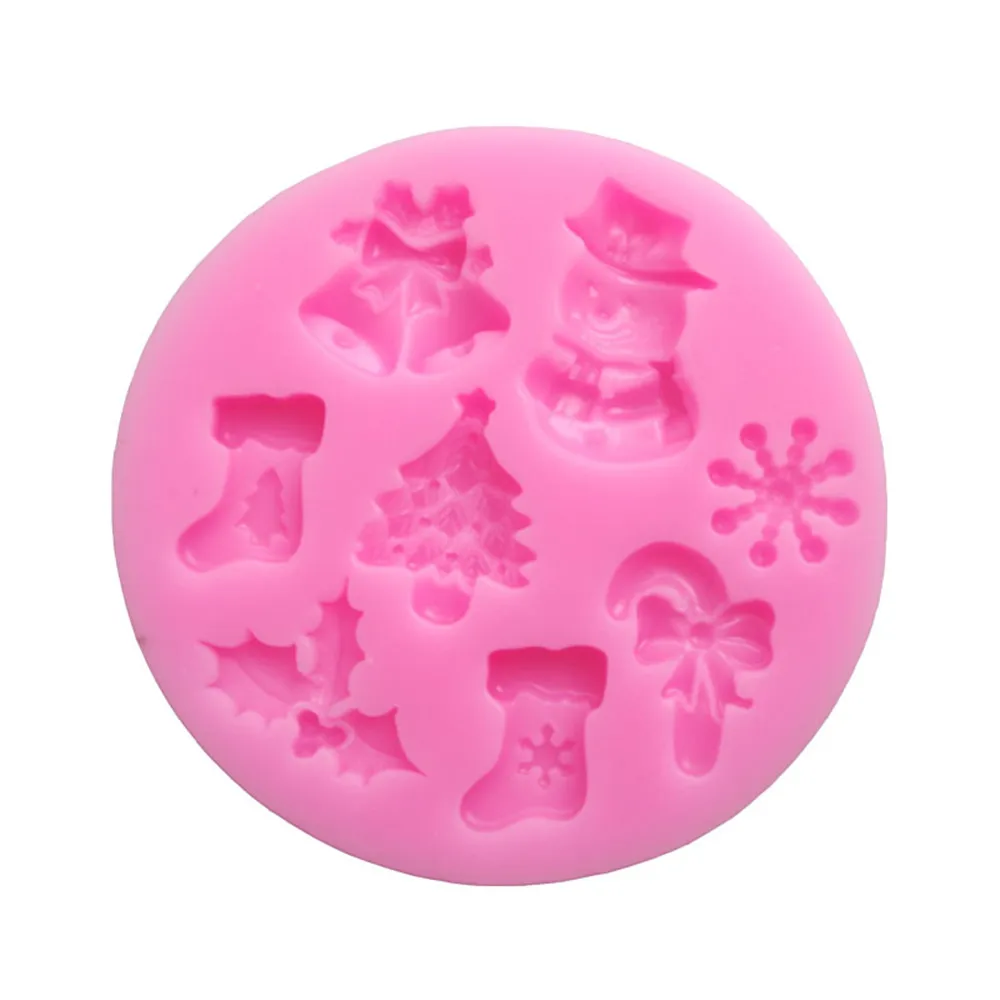 Инструменты для выпечки Рождественская в форме снеговика помадка силиконовая